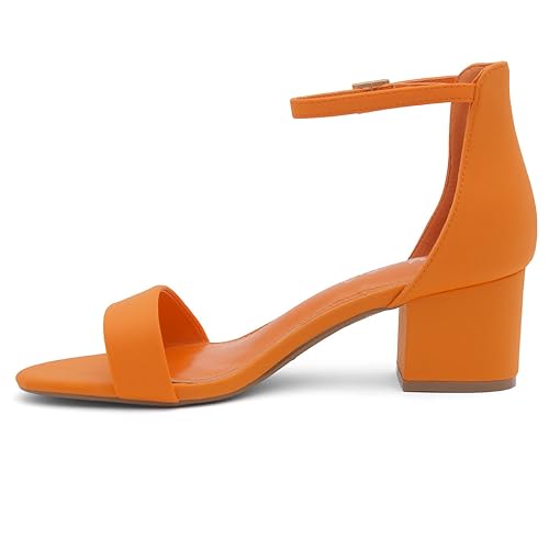 Image of Herstyle Low Block Heels for Women - 2.25 Inch Open Toe Chunky Heel Sandals with Dressy Ankle Strap for Wedding, Prom, Party & Office