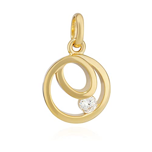 Amulette double cercle NKlaus or jaune 8 carats : fini les bijoux ternes