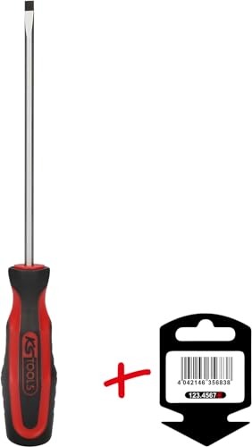 Slotted Screwdriver 5,5x150 mm S2 Lace Brà ¼ NIERT 2 K Grip Handle on Hanger - Black - Image 2