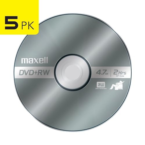 Image of Maxell 634045 DVD-RW Rewritable, 4.7GB, Slim Jewel Case (Pack of 25)