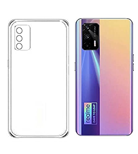 Image of Soft Flexible Silicone Back Cover Compatible with Realme X7 Max /Realme GT 5G, Transparent Case