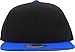 KNW-1467 BLK-Roy Classic Snapback Hat Blank Cap Underbrim Cotton Wool Blend Flat Visor Adjustable Unisex