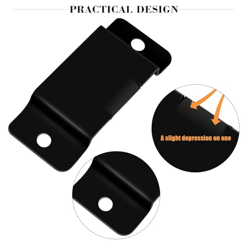 Zarique 6 Pcs Tape Measure Clips With Rivets, Small Metal Belt Holder Clips, Hanging Holder for Easy Carry (Matte Black)