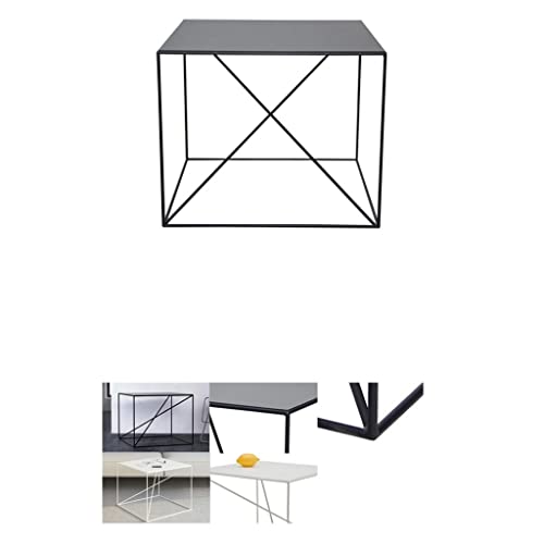 Table de chevet noire et support de canapé pour optimiser le rangement des petits salons - 6