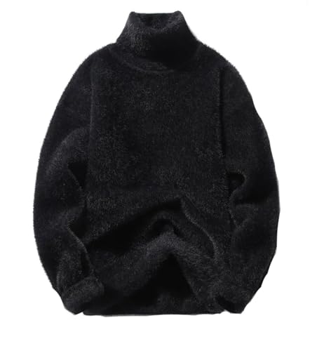 Men Beige Arrival High Collar Sweater, Men's Drape All-Match Chic Pullovers Sweaters