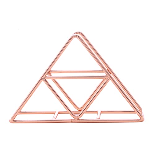 BCDZZ Dreieck Metall Papierständer Eisen Luxus Retro Serviettenhalter für Küchenarbeitsplatten Esstisch Party Dekoration,Roségold Cover