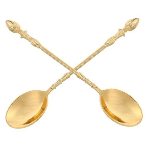POPETPOP 2piezas Cuchara De Postre Minicuchara Para Cóctel Cuchara Pequeña Para Degustación Para Aperitivos Reutilizable Para Helados y Yogur De Té Para Té Caliente