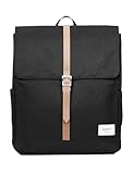 Kah&Kee 14-Inch Laptop Backpack for Women - Cute, Waterproof, and Simple Modern Bookbag with Personal Compartment for Travel, Work, School, and Nursing (Black)