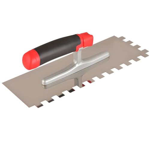 yeeplant Paleta cuadrada para azulejos con mango ergonómico, esparcidor profesional de mortero para suelos y azulejos de pared