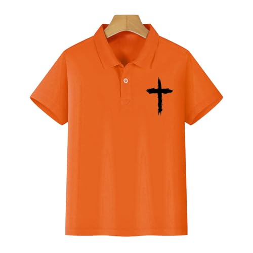 Kids 𝐏𝐨𝐥𝐨 T-Shirt Short Sleeve Button Closure Lapel Tee for Boys Girls Breathable Summer Preppy Top Comfort Outfit2