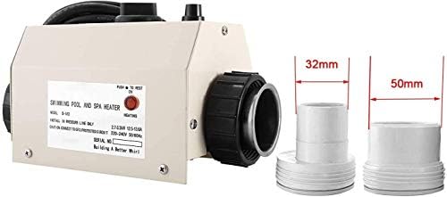 IIS 220V 240V 3KW Premium Quality Water Heater Thermostat Swimming Pool Thermostat SPA Bath Portable Pool Heater Electric Water Heater Thermostat Heater Pump