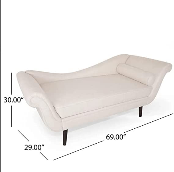 Image of 2-Seater Rosewood Settee Sofa Diwan Couch Chaise Lounge (Beige)