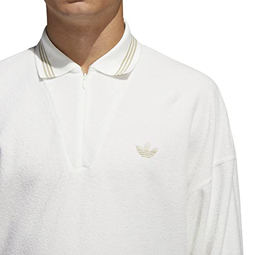 Adidas Men's Bouclette pull col zippé idéal pour vos sorties urbaines décontractées - 3