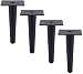 Produktbild Möbelfüße 4 StückMöbel TischbeineSofafuss TischgestellMetall Schrankbeine mit Kunststoffgummikopf,Mit Schrauben für Sofas, TV-Schränke, Tische, Betten .-schwarz_15CM_Gerader_Kegel