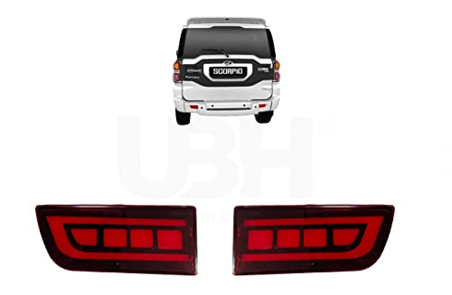 Image of UBH Professional Quality Car LED Brake Reflector Light With Flowing Design for Back Bumper (Scorpio Type C)