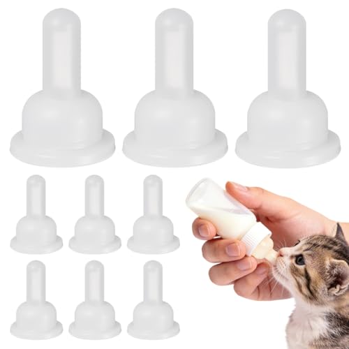 Gatuida 40-Pack Silicone Pet Nursing Nipples Replacement Pacifiers for Small Animals Bunny and Kitten Feeding Bottle Nipples and Pet Feeder Nipples