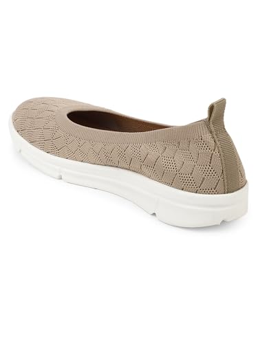 Image of Carlton London Women's Textured Knit Comfort Ballet Flats