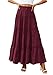 PRETTYGARDEN Boho Maxi Skirts for Women Trendy Summer 2026 Spring Long Flowy A Line Tiered Skirt Beach Vacation Clothes Dress (Burgundy,Large)