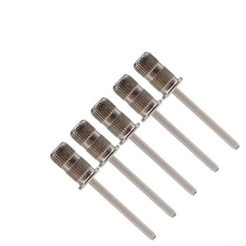 5 mandriles de banda de lijado para brocas de uñas para máquina de pedicura, cortadores de agarre de carburo de 13 x 6 mm, cabeza de 38 mm de longitud, vástago de 2,35 mm compatible con Mani