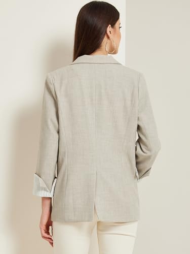 Allegra K Blazers for Women Business Casual Open Front Long Sleeve One Button Notched Lapel Office Work Suit Jacket3