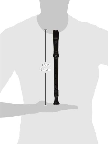 Grover TD175 Soprano Recorder with dimensions indicated: 13 inches (34 cm) in length.