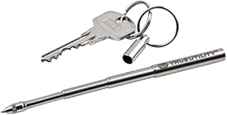 True Utility TU246 Telepen - The Smallest Telescopic Keyring Pen In The World, Silver, One Size