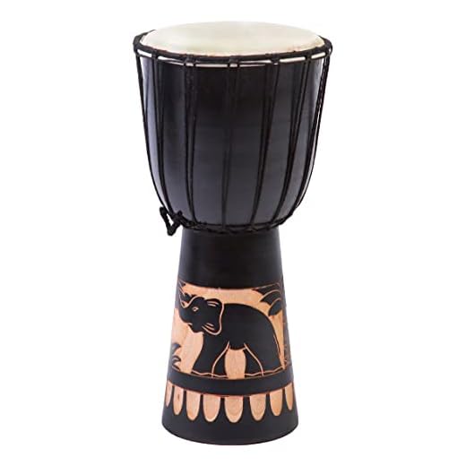 Tambor djembe para principiantes de 40cm, tambor bongo, elefante de madera, estilo africano