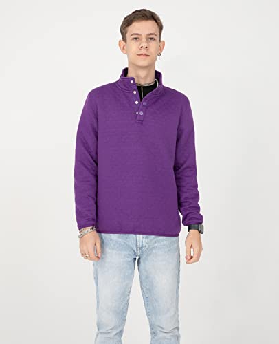 Image of ZENTHACE Kids Ultra Soft Quilted 1 /4 Snap Fleece Pullover Sweatshirt Jacket Long Sleeve Mountain Outdoor Shirt