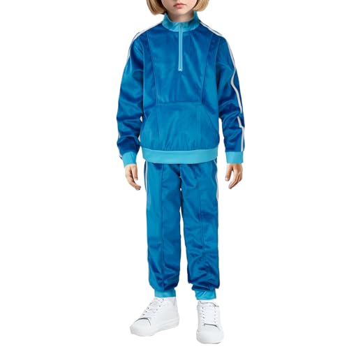 Uisozsfeb Girls Kids Cosplay Sports Costume 2 Piece Tracksuit(Z2750K L)