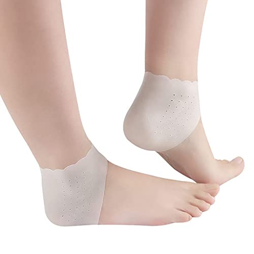 2 calcetines de silicona para el cuidado de los pies, calcetines finos de gel hidratante con agujero agrietado para el cuidado de la piel, herramienta de cuidado de pies (un color)