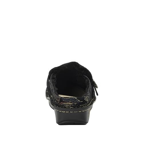 Image of Alegria Women's Brigid Leather Moc Toe Open Back Clog with Heel Cup
