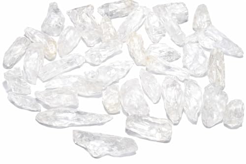 Image of Natural Clear Quartz Crystal Stone (Sphatik) 100 Grams for Reiki Healing, Meditation, Manifestation & Chakra Balancing | Raw Healing Crystal for Positive Energy & Home Decor