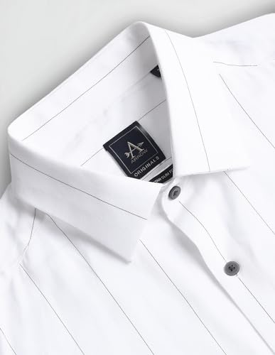 Image of Arrow Slim Fit Mens Formal Shirt - 100% Cotton, Breathable & Comfortable, Full Sleeves Shirts for Men