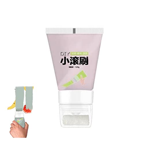 Nouveau Petit Rouleau Patching Push, Petit Rouleau Pinceau Peinture Latex Murale, Réparation Peinture Murale Petit Rouleau Pinceau, Rouleau Pâte De Réparation Murale (Pink)