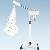 HomGarden Professional Facial Steamer, Hot Mist & Timer Function, Adjustable Height and Angle, Vaporizador Facial Professional Steamer On Wheels for Home Use & Spa Salon Skin Cleasning