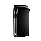 SAYEYBU Asciugamani Elettrico Verticale Automatico, Asciugamani Elettrici Parete per Uso Commerciale, Filtro Hepa, Aria Doppia Lama 1800 W, per Uso Domestico e Commerciale,Nero,Brushed