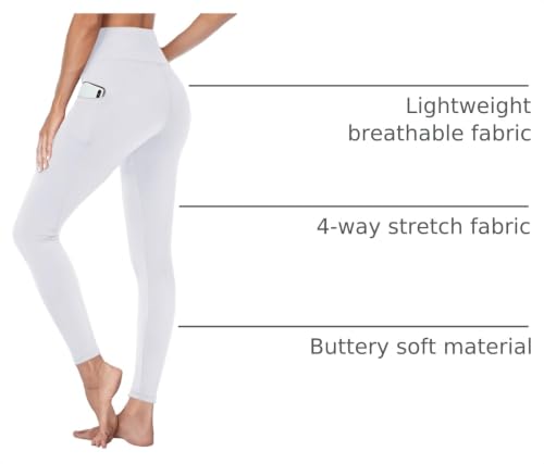Image of GAYHAY High Waisted Leggings with Pockets for Women - Buttery Soft Yoga Pants for Gym Workout, Athletic Running