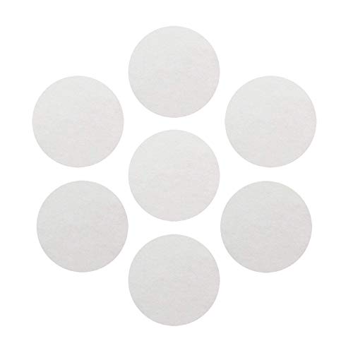 JIANZHENKEJI Adhesive Felt Circles | White Felt Circles for DIY and Sewing Handcraft, 1 Inch,(100 Count, White)
