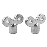 Heizkörperentlüftungsschlüssel, quadratisch, 5 mm, Zinklegierung, Heizungsventil, für langlebige Heizkörperventilschlüssel für Standard-Heizungswartung und -abfluss, kompakter Auspuffschlüssel (C)