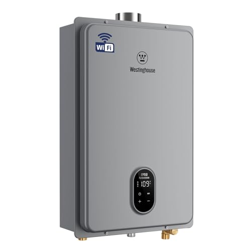 Westinghouse Tankless Water Heater Propane Indoor Installation Max 5.1 GPM 120,000 BTU, WIFI Enable Temp Self Modulating Non Condensing High Efficiency for House or Commercial, APOLO Performance