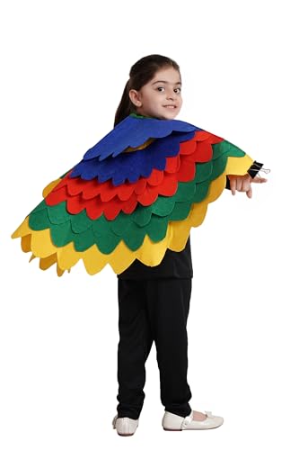Image of Kaku Fancy Dresses Dance Butterfly Wings, Dragon Wings, Fabric Wings for Kids | Soft Fabric Wings Dancing Costume For Unisex - Multicolor, Fress Size