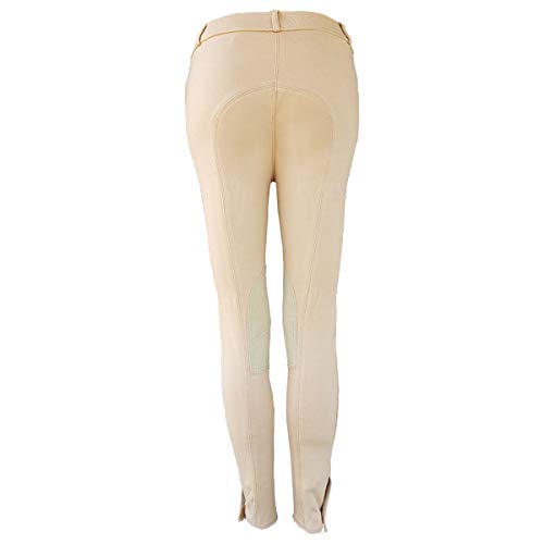 One Stop Equine Shop Lyla Children's Low Rise Pull-On Breeches Tan 10