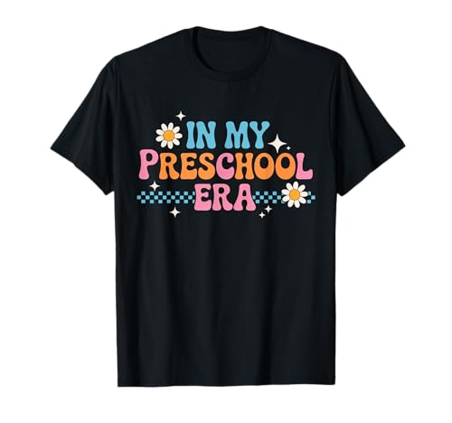 In My Preschool Era Back To School Retro Groovy Insegnanti Kid Maglietta