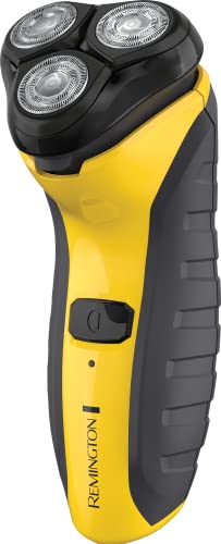 Remington Rasoir rotatif électrique [Durable et puissant] indestructible (humide et sec, boîtier en polycarbonate, tondeuse précision confort+guide barbe 3 jrs, charge USB, voltage universel) PR1855