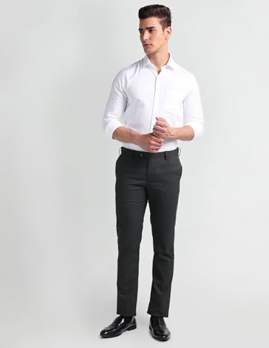 Image of Arrow Heathered Slim Trousers