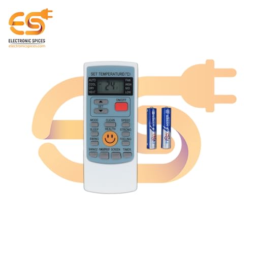 Image of Electronic Spices AC Remote | Compatible with Voltas AC (Model AC-45A) with AAA Batteries