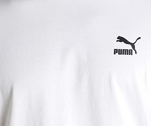 PUMA Classic Small Logo Tee Maglietta, Bianco, M