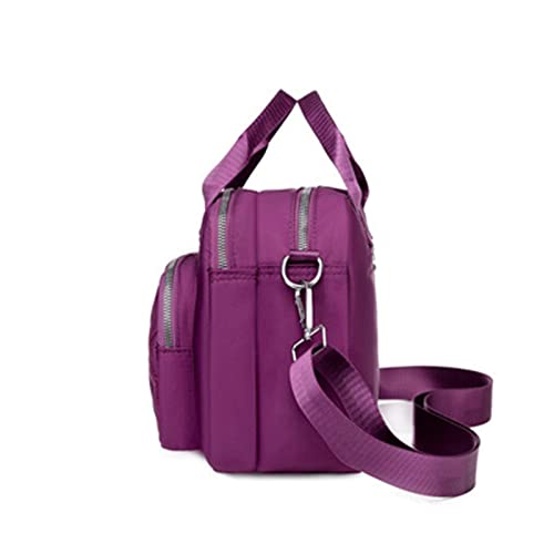 Shoulder Bags Oxford Fabric Ladies Shoulder Bag New Lady Messenger Bag Solid Color Designer Fashion Lady Wallet(Purple)2