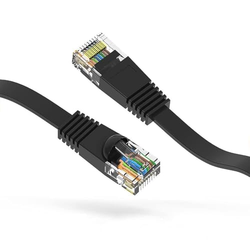 Cable de red Ethernet plano Cat6 5ft, pack 2 miniatura 1