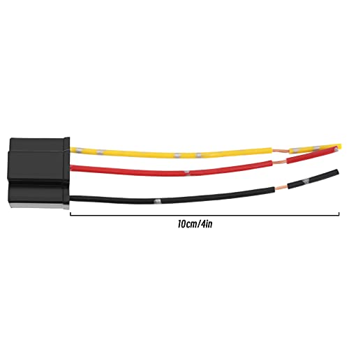YINETTECH 4 Stück Scheinwerfer-Verkabelungsstecker Ersatz Kompatibel mit H4 HB472 472 Glühbirnen 3-poliger Scheinwerfer-Reparatur-Lampen-Kabelbaum-Stecker-Kabelbuchse